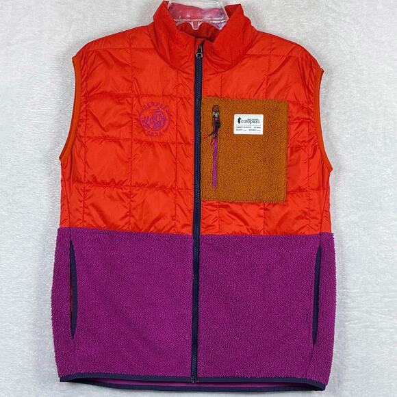 Cotopaxi Trico Hybrid Vest Sz M Neon Purple Orange Fleece Outdoor Hiking Preppy - Picture 1 of 10